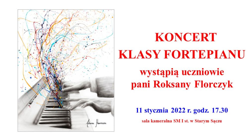 Koncert klasy fortepianu pani Roksany Florczyk
