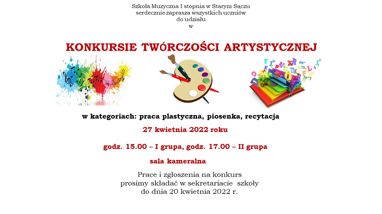 Konkurs Twórczości Artystycznej.