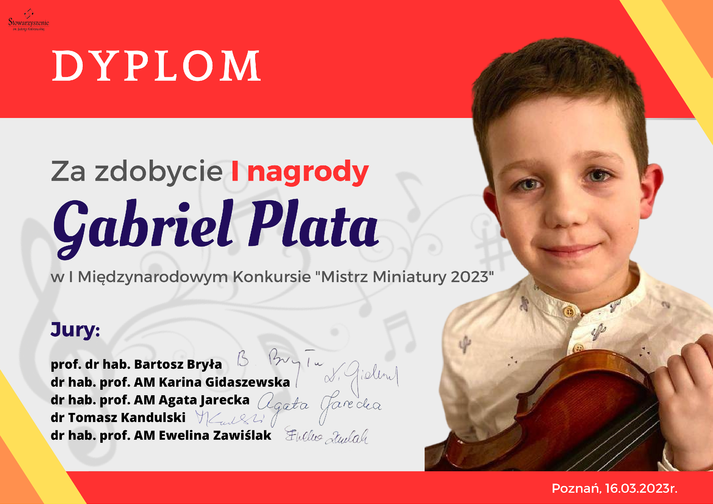 Gabriel Plata zdobywa kolejną nagrodę !